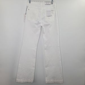 NEW 7 For All Mankind Slim Illusion Tailorless Dojo In Luxe White